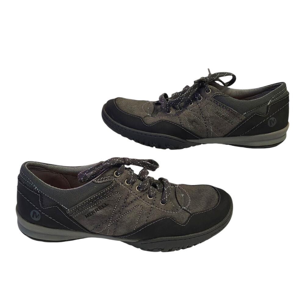 Merrell Albany Hiking Shoes Low Top Select Grip Womens 8 Granite Suede / Textile